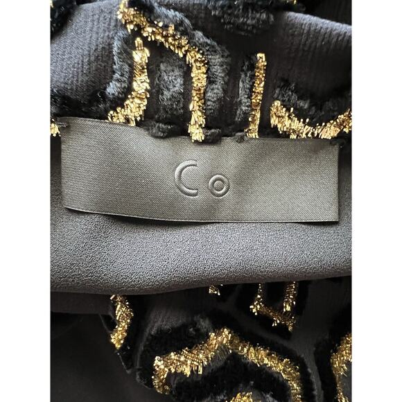 Co Collections Silk Velvet Glitter Jacquard A-line Skirt Holiday Medium j16 - Picture 5 of 5